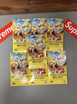 One Piece Card Game “Adventure on Kami’s Island” Booster Pack Lot Of 7 Packs - Image 1