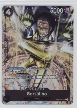 2022 One Piece Card Game: Paramount War OP02 Borsalino (Alt Art) #OP02-114 - Image 1