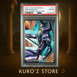 Yugioh PSA 8 BANDAI Duel Scene Collection Dark Magician 1999 Vintage - Image 1