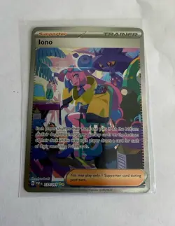 Pokemon TCG Iono Card 237/091 Paldean Fates Special Illustration Rare - Image 1
