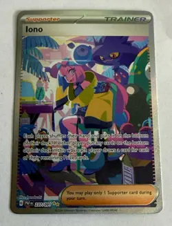 Pokemon TCG Iono Card 237/091 Paldean Fates Special Illustration Rare - Image 2
