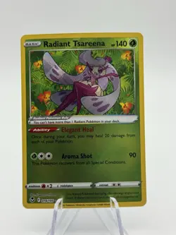 Pokemon TCG Radiant Tsareena Silver Tempest Holo Card 016/195 NM Condition - Image 1