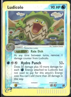 Ludicolo 7/100 Reverse Holo EX Sandstorm Pokemon English Card (HP) - Image 1