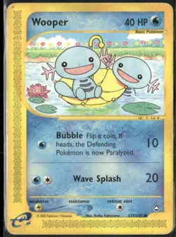 Wooper 117/147 Aquapolis Pokemon English Card (MP) - Image 1