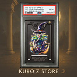 Yugioh PSA 8 BANDAI Duel Scene Collection Saggi the Dark Clown 1999 Vintage - Image 1