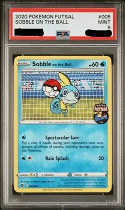 PSA 9 Mint Sobble On The Ball Futsal 005/005 English Promo Pokemon Card - Image 1