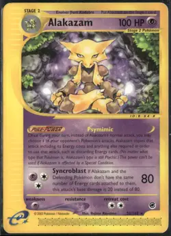 Alakazam 33/165 Expedition Base Set Pokemon English Card (MP) - Image 1
