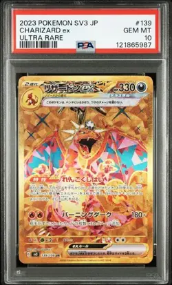 PSA 10 Mint Charizard ex 139/108 sv3 Ruler of Black Flame Japanese Pokemon Card - Image 1