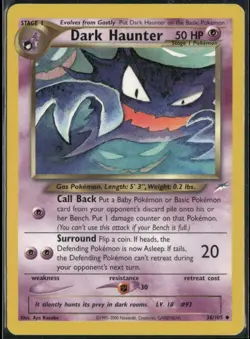 Dark haunter 36/105 Neo Destiny Pokemon English Card (MP) - Image 1