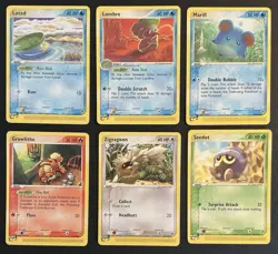 Lot Of 6 eReader Pokemon Cards 2003 Growlithe, Marill, Lotad, Seedot & More - NM - Image 1