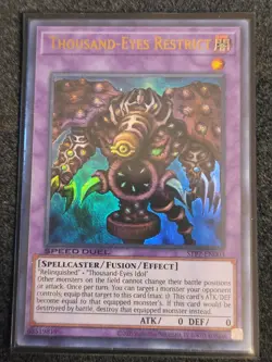 YuGiOh Thousand-Eyes Restrict STP7-EN011 Ultra Rare NM Speed Duel Tournament Pac - Image 1