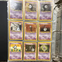 Pokemon TCG Neo Destiny 9 Card Lot - Unown Q C I L T 38-42/75 - Nintendo - Image 1
