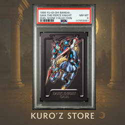 Yugioh PSA 8 BANDAI Duel Scene Collection Dark Night Gaia 1999 Vintage Card - Image 1
