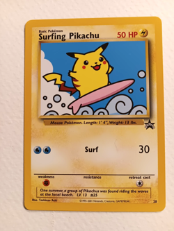 POKEMON SURFING PIKACHU BLACK STAR PROMO CARD NO. 28 - Image 1