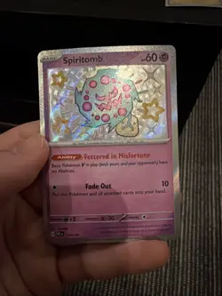 Spiritomb 158/091 SV: Paldean Fates Holo Baby Shiny Pokemon Card - Image 2