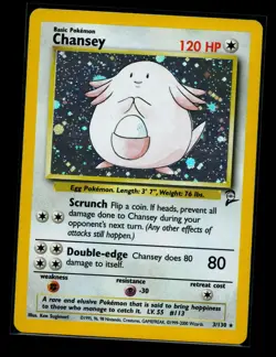 Chansey 3/130 Holo Base Set 2 - Pokemon Card - NM - Image 1