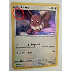 🌀 HD Galaxy Swirl 🌀 Eevee SWSH127 SWSH Promo Cosmos Holo Pokemon Card - Image 1