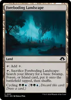 MTG Foreboding Landscape [Modern Horizons 3] Lightly Played Foil Magic - Image 1