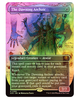 The Dawning Archaic - Foil - Borderless Secrets of Strixhaven MTG - Image 1