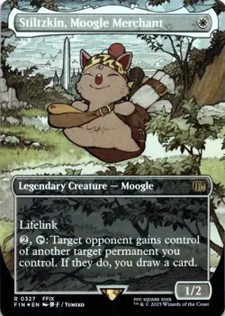 Stiltzkin, Moogle Merchant BORDERLESS FOIL Final Fantasy Magic MTG NM - Image 1
