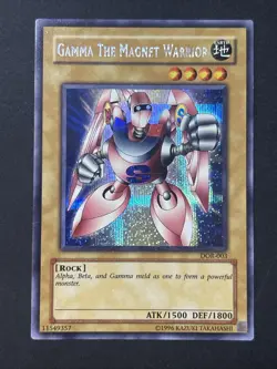 Yugioh! HP Gamma the Magnet Warrior DOR-003 Secret Rare Unlimited Edition - Image 1