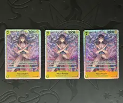 LOT of 3 Nico Robin EB03-055 One Piece Extra Booster Heroines Edition SR (MINT) - Image 1