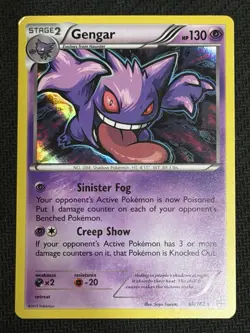 Pokemon TCG Gengar Holo Rare XY Breakthrough Card 60/162 - Image 2