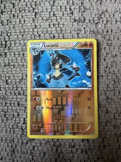 2013 Pokemon Black & White Plasma Storm 77/135 Lucario Reverse Holo NM Rare Card - Image 1