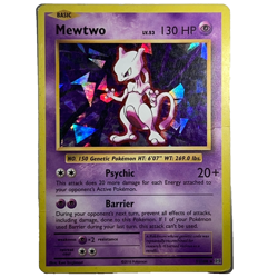 Mewtwo 51/108 Pokemon Card Cracked Ice Rare HOLO Vintage Art MP - Image 1
