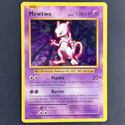 Mewtwo 51/108 Pokemon Card Cracked Ice Rare HOLO Vintage Art MP - Image 3