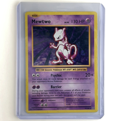 Mewtwo 51/108 Pokemon Card Cracked Ice Rare HOLO Vintage Art MP - Image 5
