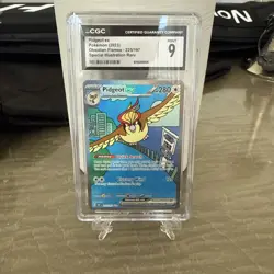 CGC 9 Pidgeot EX Full Art 225/197 2023 Pokemon Obsidian Flames Card 8030 - Image 1