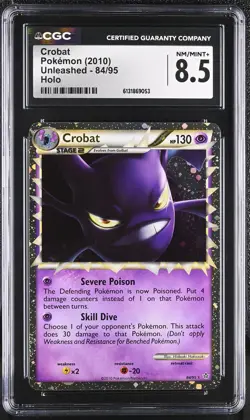 CGC 8.5 NM/MINT+ Crobat 84/95 Unleashed Holo Pokemon Card - Image 1