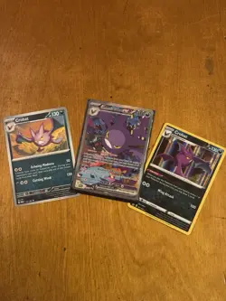 Pokemon Crobat Card Lot Paradox Rift Team Rocket Sword & Shield EX Holo 3 Cards - Image 1