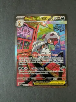 Pokemon Mega Scrafty EX 285/217 Full Art Rare Holo English Card - Image 1