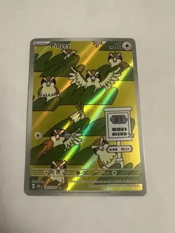 Pokemon Pidgey Scarlet Violet Obsidian Flames Illustration Card 207/197 Rare - Image 2