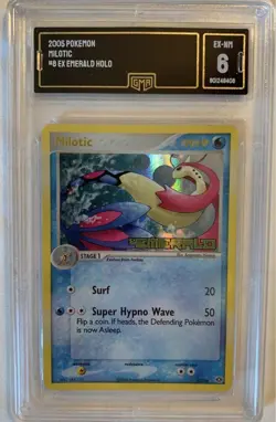 GMA 6 Milotic Emerald 8/106 Reverse Holographic Pokemon Card - Image 1
