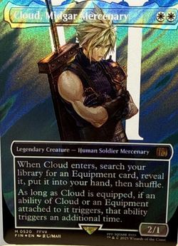 Cloud, Midgar Mercenary (Borderless) (Surge Foil) Final Fantasy Foil - Image 1