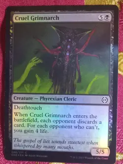 FOIL Cruel Grimnarch Phyrexia All Will Be One Magic The Gathering MTG Black card - Image 1