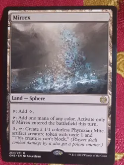 Mirrex Phyrexia All Will Be One Magic The Gathering MTG rare Land mana Card - Image 1