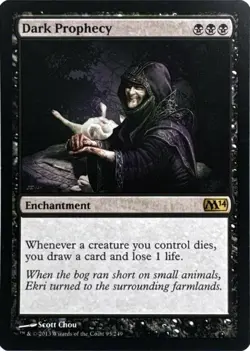 Dark Prophecy (# 93 ) - Magic 2014 (M14) - Magic: The Gathering - Rare - LP - Image 1