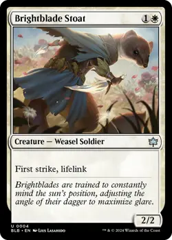 MTG Brightblade Stoat [Bloomburrow] Foil Near Mint Magic - Image 1