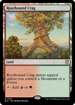 MTG Rootbound Crag [Bloomburrow Commander] Near Mint Magic - Image 1