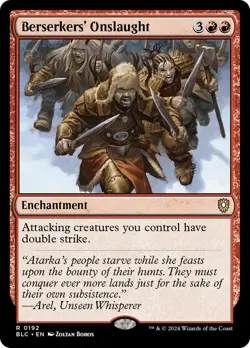 MTG Berserkers' Onslaught [Bloomburrow Commander] Near Mint Magic - Image 1