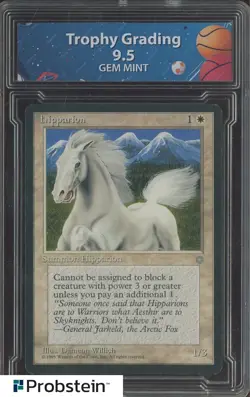1995 MTG Magic The Gathering Ice Age Hipparion Trophy Grading 9.5 GEM MINT - Image 1