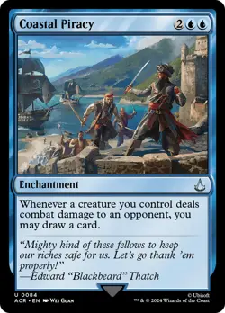 MTG Coastal Piracy [Assassin's Creed] Lightly Played Foil Magic - Image 1