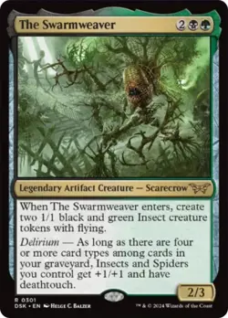 MTG The Swarmweaver (0301) [Duskmourn: House of Horror] Near Mint Magic - Image 1
