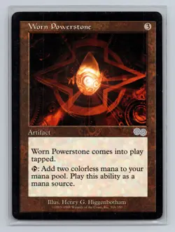 MTG Worn Powerstone Urza’s Saga #318 Rare Artifact Mana Ramp Magic - Image 1