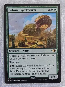 MTG Colossal Rattlewurm Outlaws of Thunder Junction (OTJ) #159 Card Rare NM - Image 4