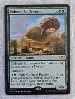 MTG Colossal Rattlewurm Outlaws of Thunder Junction (OTJ) #159 Card Rare NM - Image 5
